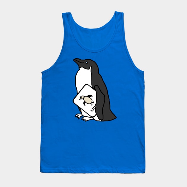 Cute Penguin Self Portrait Tank Top by ellenhenryart